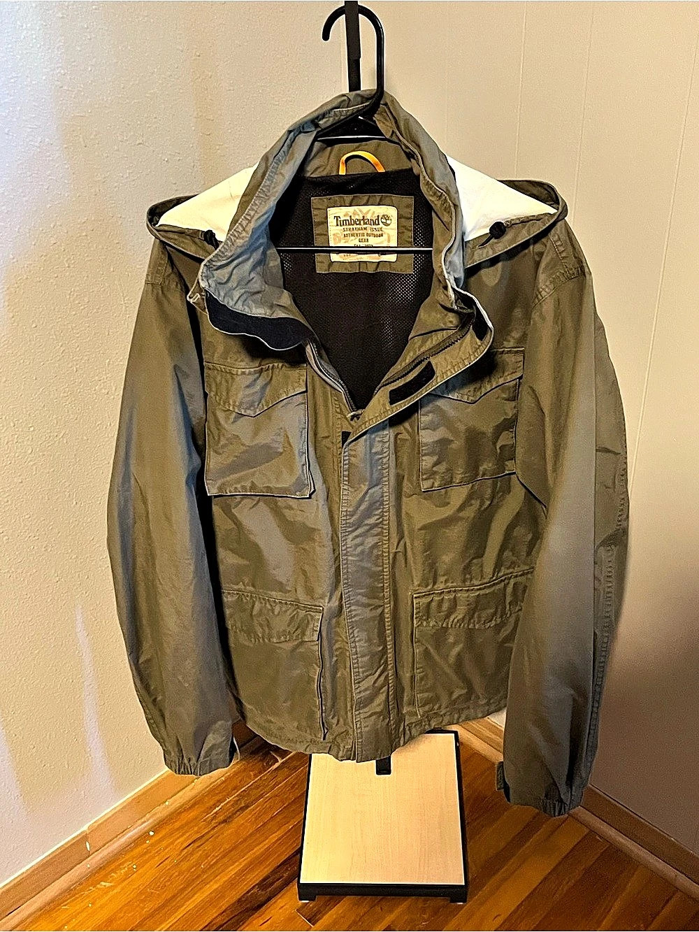 Timberland Stratham Issue Lightweight Hooded Jacket Green Size Large